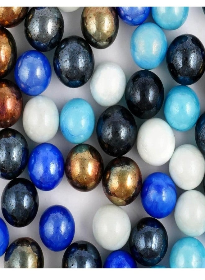 R.S kanche goli Marble goli (Glass Balls) Mix Colour with Brightness (Pack of 50 PCS) - Image 1